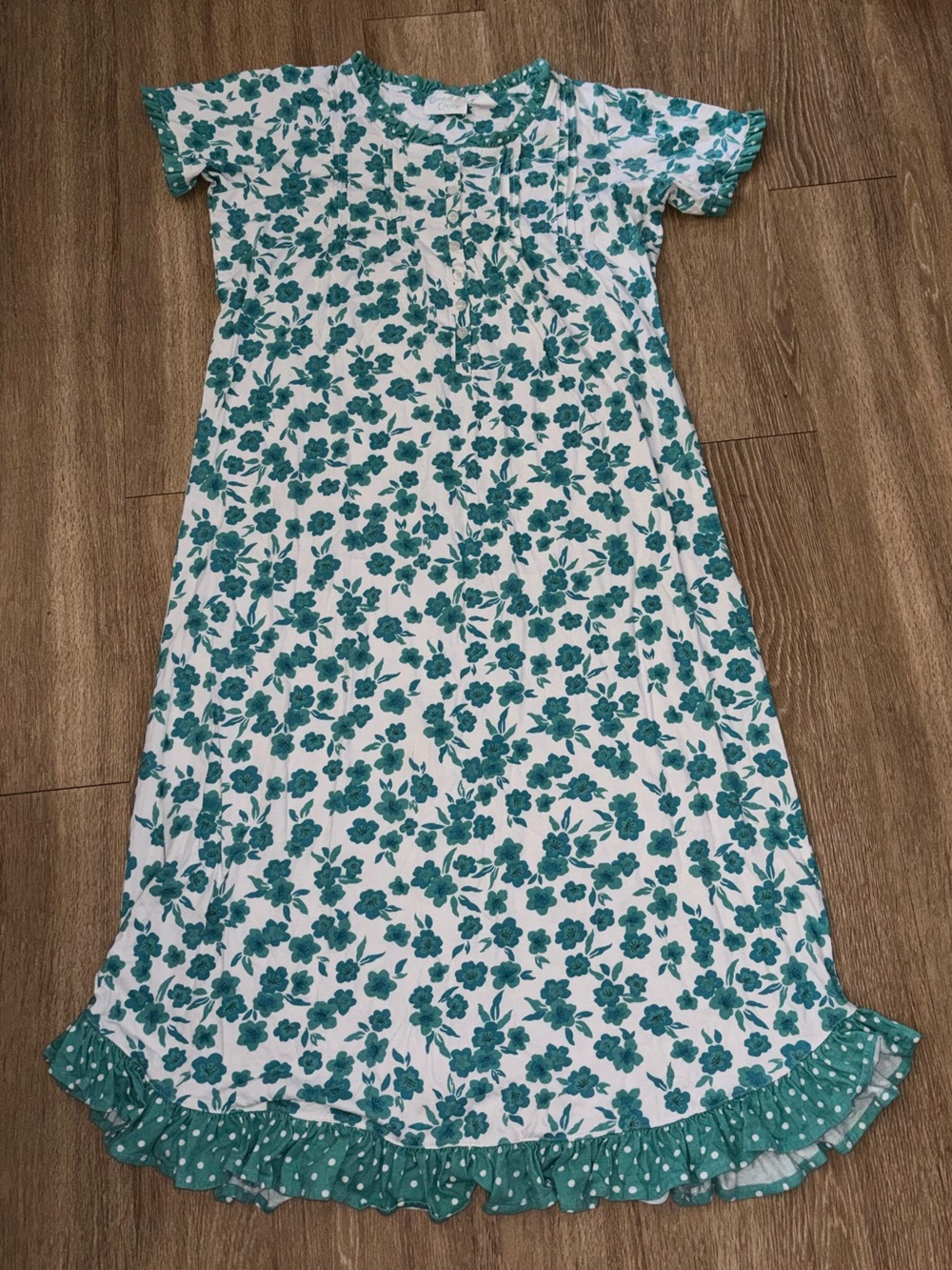 Comfort Choice Grannycore Floral House Dress Muumuu Nightgown Medium b81